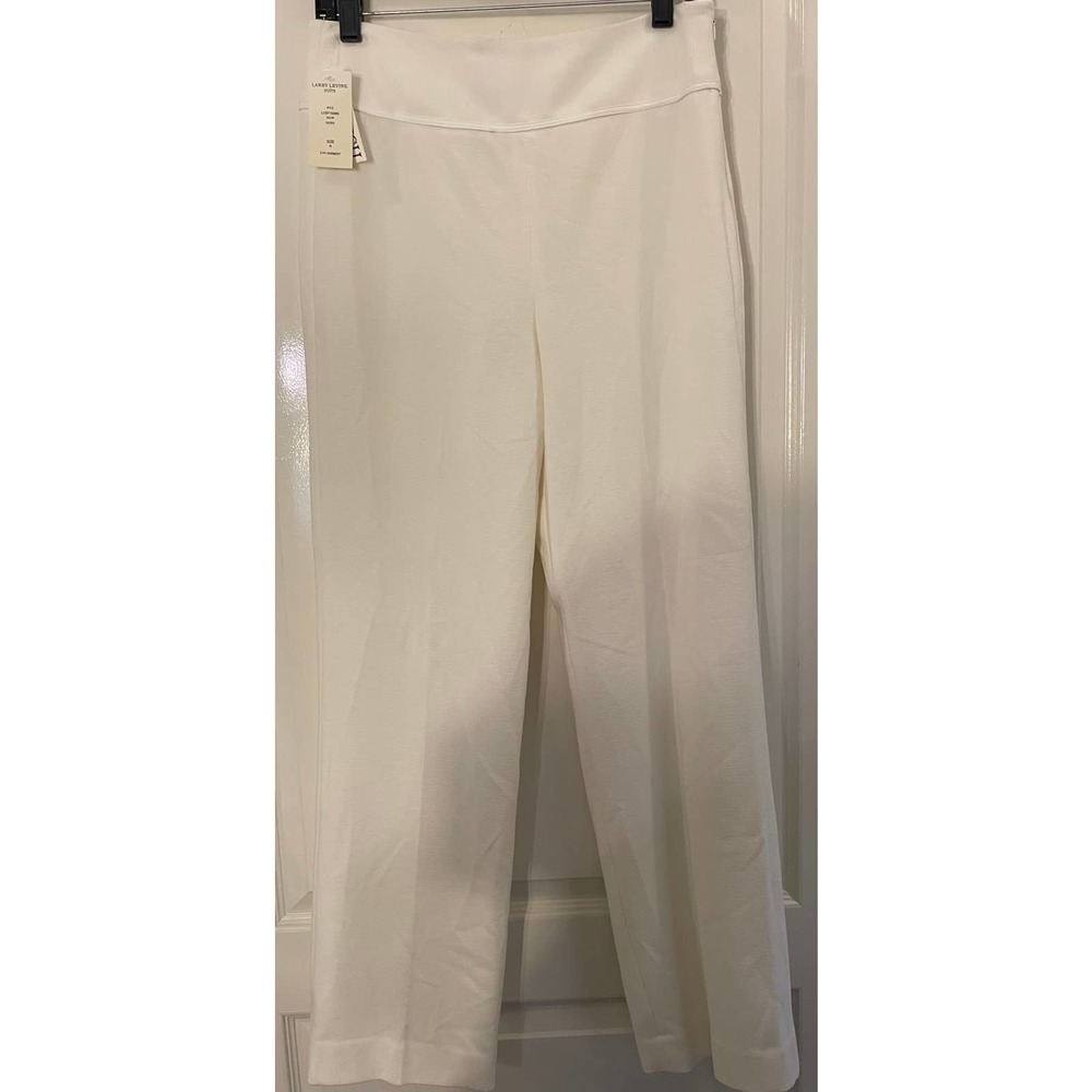 Larry Levine NWOT Women’s Cream Stretch Pants Size 6 Fully Lined Ivory